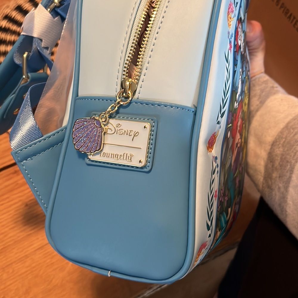 Loungefly Blue and Multicolor Little Mermaid Backpack - Picture 3 of 7
